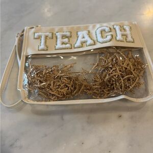 Clear Wristlet with 'TEACH' Patchy